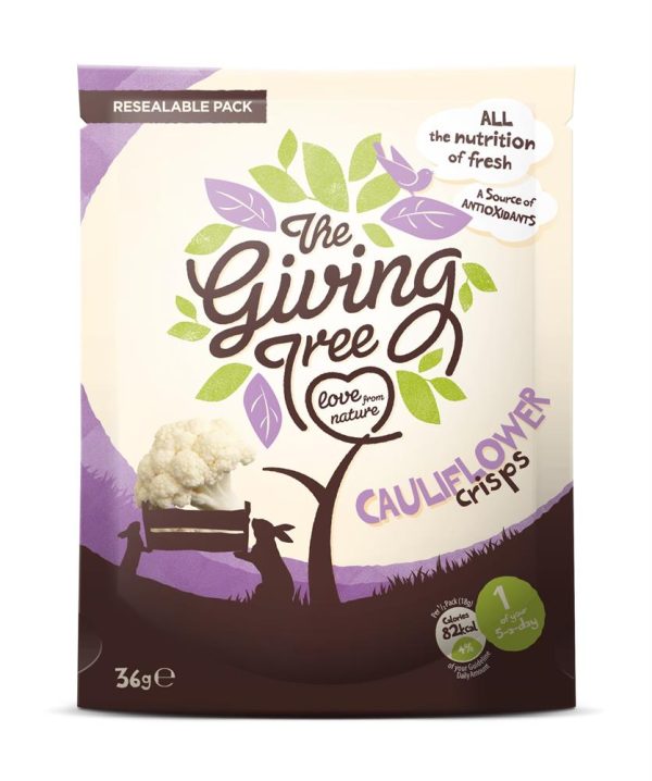 Giving Tree Snacks Vacuum Fried Cauliflower Crisps 36g For Sale