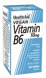 HealthAid Vitamin B6 (Pyridoxine HCl) 10mg - 100 Tablets Online Sale