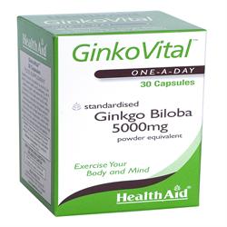 HealthAid Ginko Vital Gingko Biloba 5000mg - 30 Capsules Online