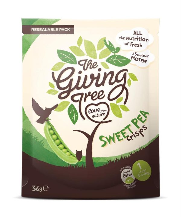 Giving Tree Snacks Vacuum Fried Sweet Pea Crisps 36g Online Sale