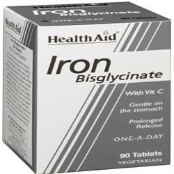 HealthAid Iron Bisglycinate (Iron with Vitamin C) - 90 Tablets Online Hot Sale