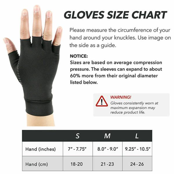 Copper Fit Compression Gloves Arthritis Carpal Tunnel Hand Support Pain Relief Online