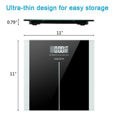 400lb Digital Body Weight Scale Bathroom Fitness Backlit LCD 180kg + 2 Battery Discount