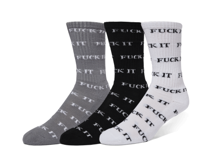 Fuck It 3-Pack Crew Sock Online