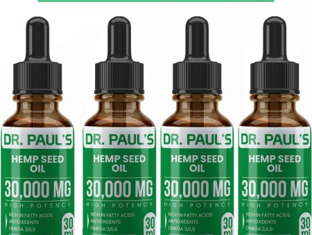 Hemp Oil Extract For Pain Relief, Stress , Anxiety, Sleep - 4 PACK 30,000 mg on Sale