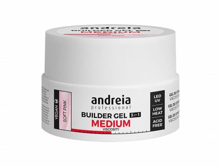 Zselés körömlakk Medium Viscosity Andreia Professional Builder Rózsaszín (22 g) Fashion