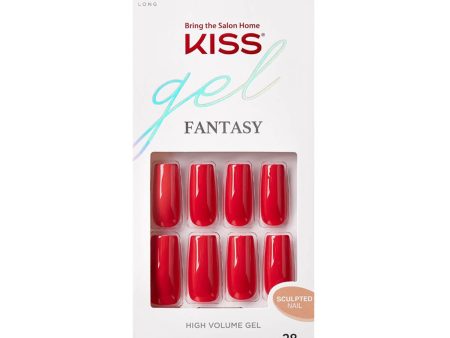 KISS Gel Fantasy Sculpted Nails - Red Online now