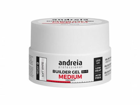 Zselés körömlakk Medium Viscosity Andreia Professional Builder Fehér (22 g) Online Sale